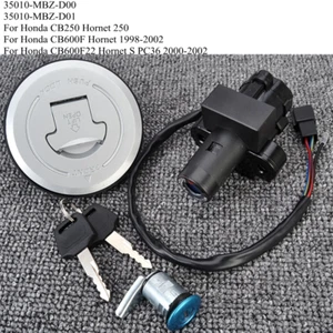Ignition Switch Fuel Gas Cap Seat Lock Key Set For Honda CB600F Hornet 1998-2002 - Imagen 1 de 12