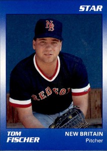1990 New Britain Red Sox Star #4 Tom Fischer West Bend Madison Wisconsin WI Card