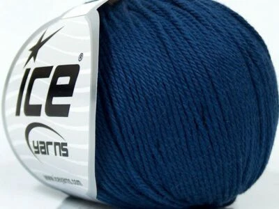 Lote de 8 hilos de algodón para bebé giza algodón claro 8x50 g azul marino Foto 1 de 4