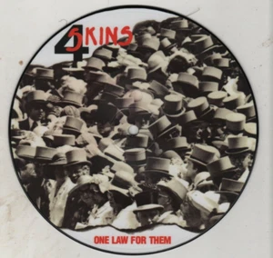 4 SKINS One Law for Them 7" VINYL PICTURE DISC RE 80s PUNK ROCK - Picture 1 of 2