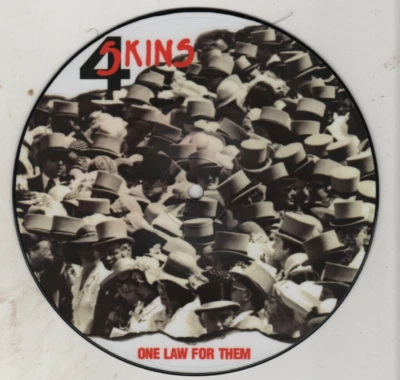 4 SKINS One Law for Them 7" VINYL PICTURE DISC RE 80s PUNK ROCK - image 1 of 2