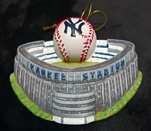 New York Yankees Christmas Ornament  Featuring Baseball And Stadium 4 1/4" - Picture 1 of 4