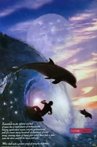 Dolphin Ocean Artwork Proof of Miracles Inspirational Poster 24 x 36 - Picture 1 of 1