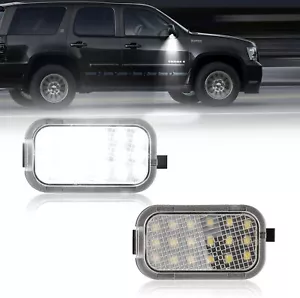2X Luces LED de charco de espejo lateral para 07-14 Yukon Sierra Tahoe Avalanche Escalade - Imagen 1 de 8