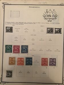 Vintage Nicaragua Stamps 1882-1899 Lot Of 100x 