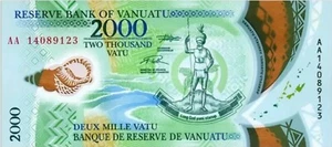 2000 Vatu Polymer. Vanuatu 2014 series. 2000 vatu Banknote. single Circulated - Picture 1 of 2