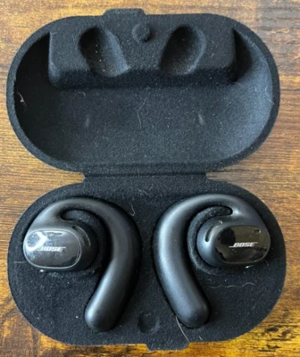 Auriculares abiertos Bose Sport negros con base de carga y estuche PROBADOS FUNCIONANDO Foto 1 de 4