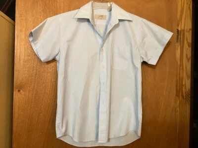 Пасхальная рубашка для мальчиков Michael James Pale/Baby синяя на пуговицах с коротким рукавом размер 10 - Изображение 1 из 2