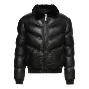 Las mejores ofertas en Carcasa Exterior de Cuero Negro Chaqueta Acolchada  abrigos, chaquetas y chalecos para hombres | eBay