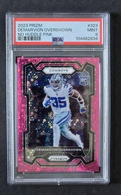 2023 Panini Prizm No Huddle DEMARVION OVERSHOWN Pink Disco Rookie /15 - PSA 9 - Imagem 1 de 2