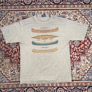 Evolution Of River Travel Canoes Medium T Shirt Outdoors Minnesota - Picture 1 of 7