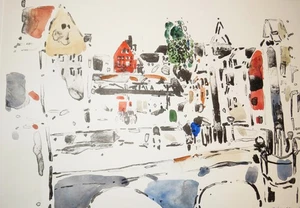Oskar Koller handsig. Farb Lithographie Aquarell Nürnberg "Karlsbrücke" 1973 - Picture 1 of 1