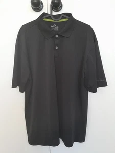 Kathmandu Polo Shirt Men's Large Black Lightweight Quick-Dry Breathable Collar - Picture 1 of 5