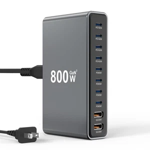 Estación de Carga 800W GaN III 10 Puertos USB-C - Cargador Rápido para Portátiles, Mesa... - Imagen 1 de 5