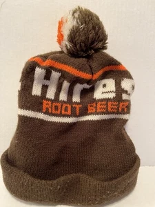 Vintage Hires Root Beer Strick Wintermütze 70er Jahre braun orange weiß - Bild 1 von 2