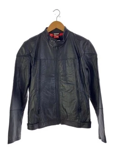 PUMA RIDERS JACKET SINGLE RIDER S PIG LEATHER Black SOLID 561045 Used - Picture 1 of 5