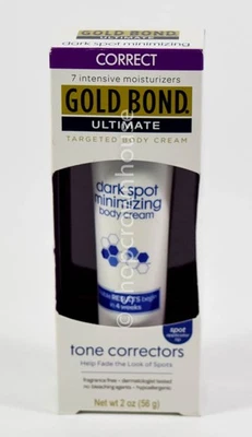 Crema corporal minimizadora Gold Bond Ultimate Dark Spot correctores de tono de 2 oz nueva en caja Foto 1 de 3