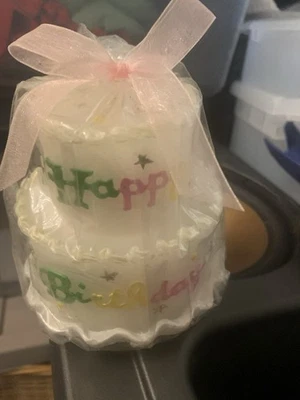 Vela de pastel de cumpleaños vela de pastel de 2 niveles vela de cumpleaños fiesta blanca/pastel nueva en paquete Foto 1 de 4