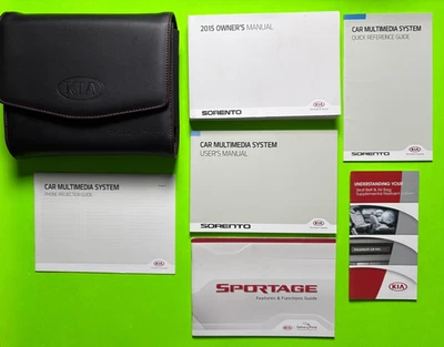 2015 Kia SORENTO Factory Owners Manual Set w/ Car Multimedia & Case *OEM* - Image 1 of 4