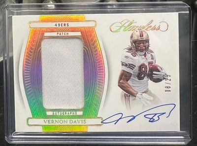 2024 Flawless Vernon Davis Patch Auto /20 San Francisco 49ers - Image 1 of 2