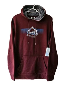Herren NHL Colorado Avalanche Medium Pullover Hoodie Primary Logo Burgund Neu mit Etikett - Bild 1 von 12