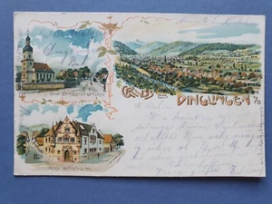 AK Lahr Schwarzwald Gruss aus Dinglingen Litho Ortenaukreis - Picture 1 of 2