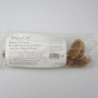 Pampered Chef Bamboo Serving Set 3 Pc #2048 - Image 1 of 3