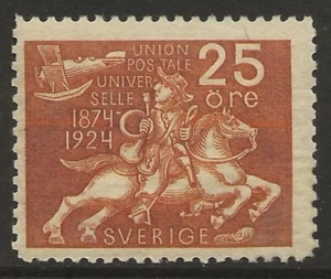 Sweden 1924 UPU 25o Brn Orange #217 Fine NH CV $26.00 as H - Picture 1 of 2