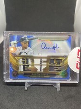 2019 Topps Triple Threads Auto Relic Sapphire Aaron Judge 1/3