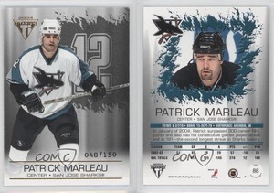 2003 Pacific Private Stock Titanium Hobby Jersey Number /150 Patrick Marleau #88