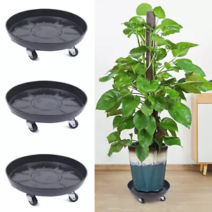 Movable Flower Stand & Wheel Plant Planter Trolley Rolling Home Outdoor Caddy *3 - Picture 1 of 16