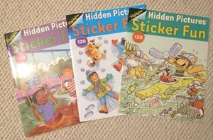 Set of 3 Sticker Books: Hidden Pictures Sticker Fun (Highlights) NEW Great Gift - Picture 1 of 7