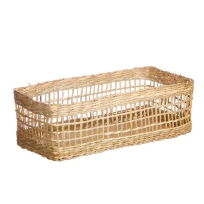 SASS AND BELLE Bohemian Home Seagrass Wicker Rectangular Basket - Image 1 of 2