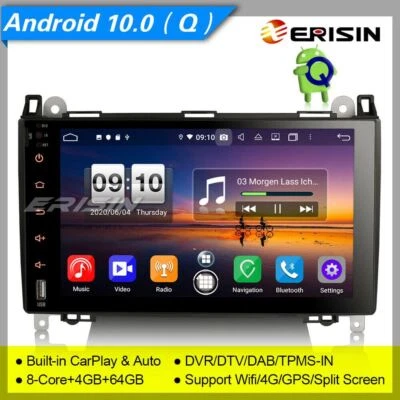Android 12 Mercedes Benz Autoradio W169 W245 Viano Vito DAB+ GPS CarPlay 9" 8792 - Immagine 1 di 4