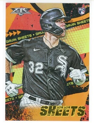 2022 Topps Fire Orange Foil #77 Gavin Sheets RC (White Sox)/299 - Image 1 of 2