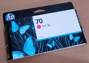 Cartuccia di inchiostro originale OEM HP 70 DesignJet MAGENTA 130 ml, C9453A * NUOVO E SIGILLATO - Foto 1 di 7