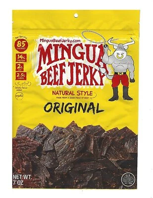 Mingua Beef Jerky Original (Suave), 7 OZ [3 Bolsas] Foto 1 de 2