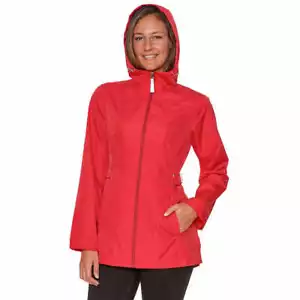 Jones New York Damen Kapuzenparka in der Tasche, rot. Gr. Medium. Neu mit Etikett - Bild 1 von 4