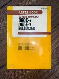 KOMATSU D60E-7, D65E-7 BULLDOZER COMPLETE PARTS BOOK - Picture 1 of 2