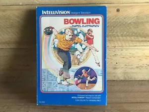 INTELLIVISION BOWLING GAME WHITE LABEL CARTRIDGE OVERLAYS INSTRUCTIONS WORKING - Picture 1 of 7