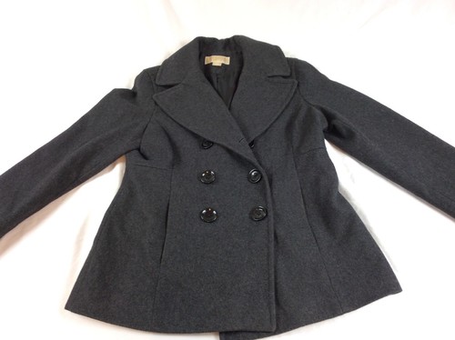 Cappotto Michael Kors donna taglia media grigio scuro misto lana foderato pea us intime ottimeioni