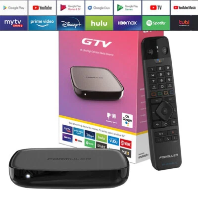 Formuler GTV 4K Ultra HD H.265 Bluetooth Dual-WiFi TV IP Android 9.0 Mediaplayer - Bild 1 von 4