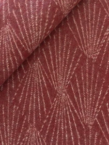 JOHNSTONS of ELGIN "TEMPO FAN/Cardinal" Garnet Red 100% lambswool-$348-27.5"x27" - Picture 1 of 7