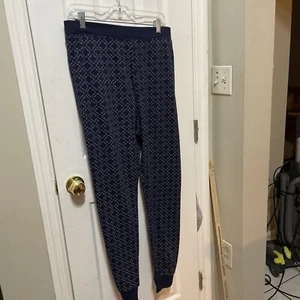 Goodfellow & Co Women Pants 4X Pajama Lounge Blue Geometric Print Best Comfort - Picture 1 of 5