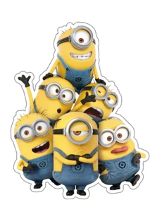 7x8 cm 3 piezas Minion Disney pegatinas de vinilo computadora portátil teléfono móvil libros impermeables - Imagen 1 de 3