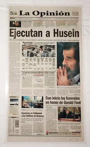 SADDAM HUSSEIN EXECUTION La Opinion Front Page - December 30, 2006 - Picture 1 of 1