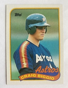 Tarjeta de béisbol 1989 Topps Craig Biggio novato #49 radiocontrol Houston Astros Salón de la fama - Imagen 1 de 2