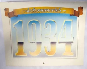 1990 Automemories 1934 Vintage Car Calendar - Miami Valley AAA Advertising - Bild 1 von 3