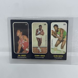 HAL GREER / JOHNNY GREEN / ELVIN HAYES 1971-72 TOPPS TRIOS STICKER #s 13 14 15