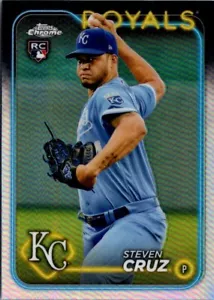 2024 Topps Chrome Steven Cruz Rookie Kansas City Royals #187 Refractor - Picture 1 of 2